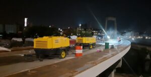 оренда компресора для будівництва Подільсько-Воскресенського моста